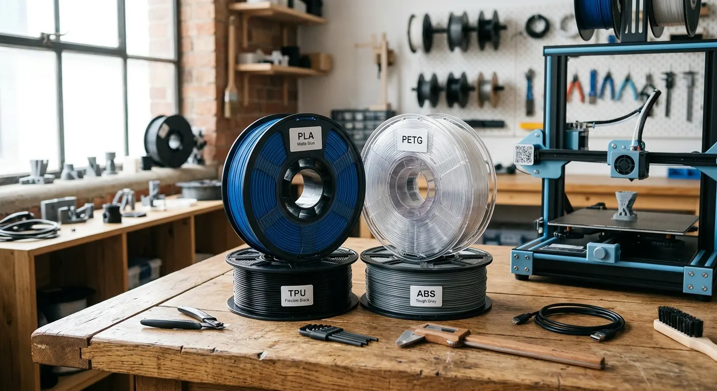 Best 3D Printer Filament: PLA, PETG, TPU, ABS Compared